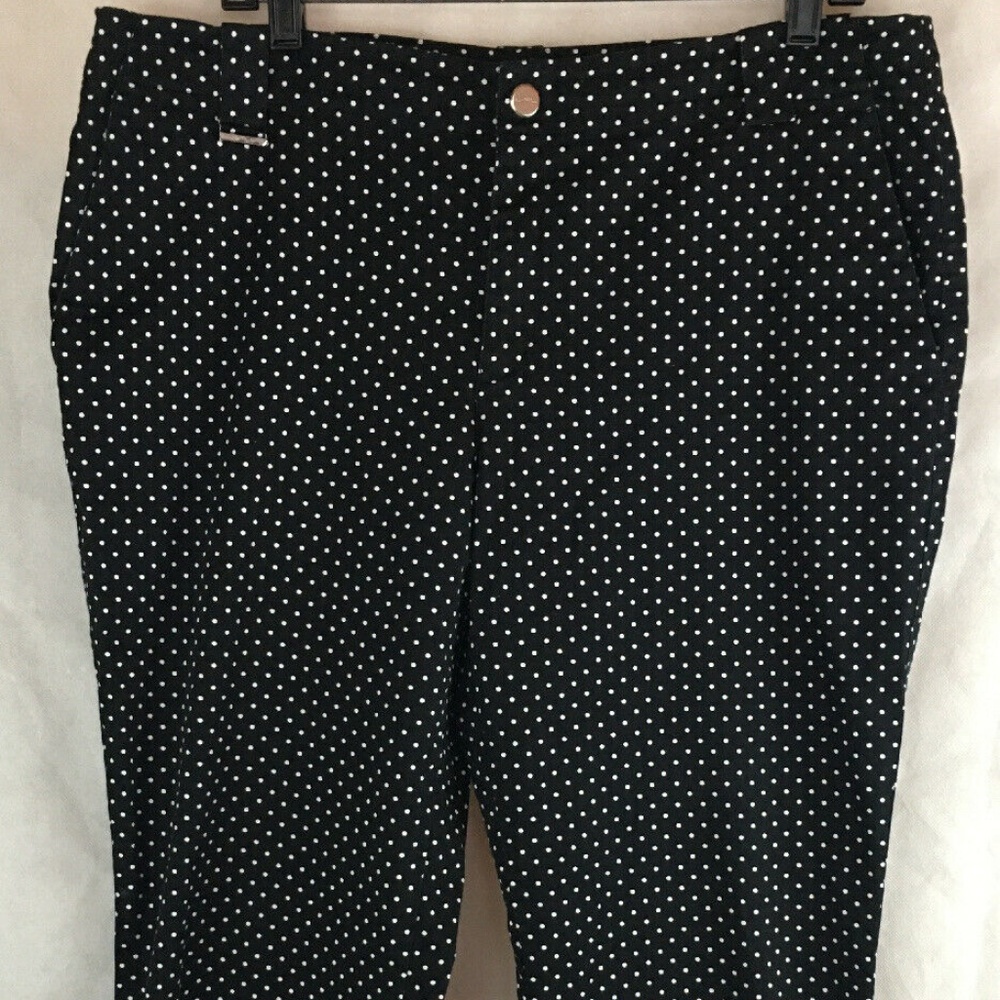 L-RL Lauren Active Polka Dot Ankle Pants Size 14